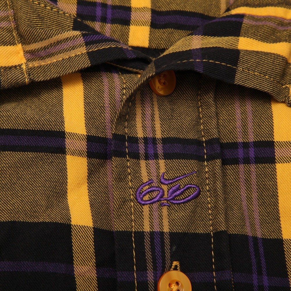 Nike 6.0 Shirt Mens Large Yellow Black Plaid Hooded Flannel Long Sleeve Casual - Picture 5 of 12